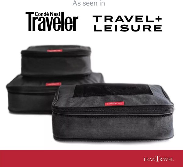 Compression Packing Cubes for Travel Organizers with Double Zipper, LeanTravel - Image 5
