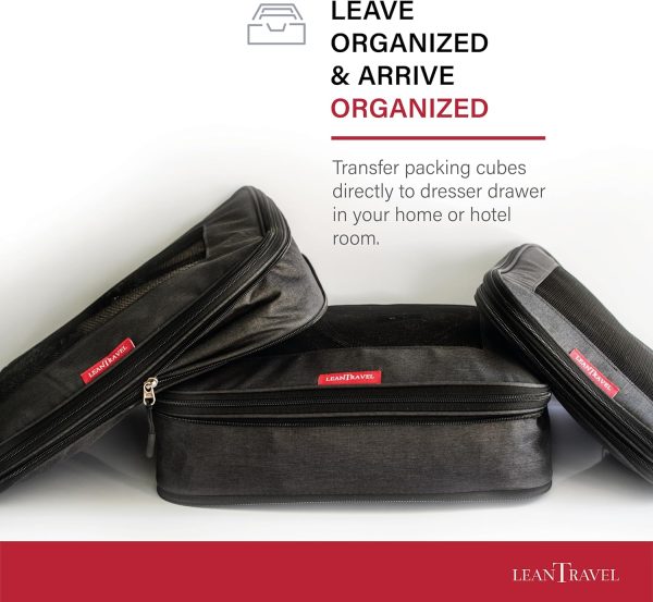 Compression Packing Cubes for Travel Organizers with Double Zipper, LeanTravel - Image 6
